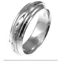 Item # 117091PP - Platinum hand made Wedding Band