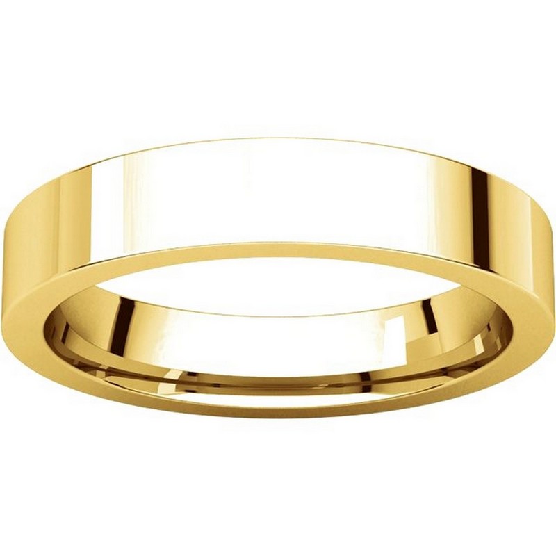 Item # 117211E View 3 -  18K Gold Plain 4 mm Wedding Ring