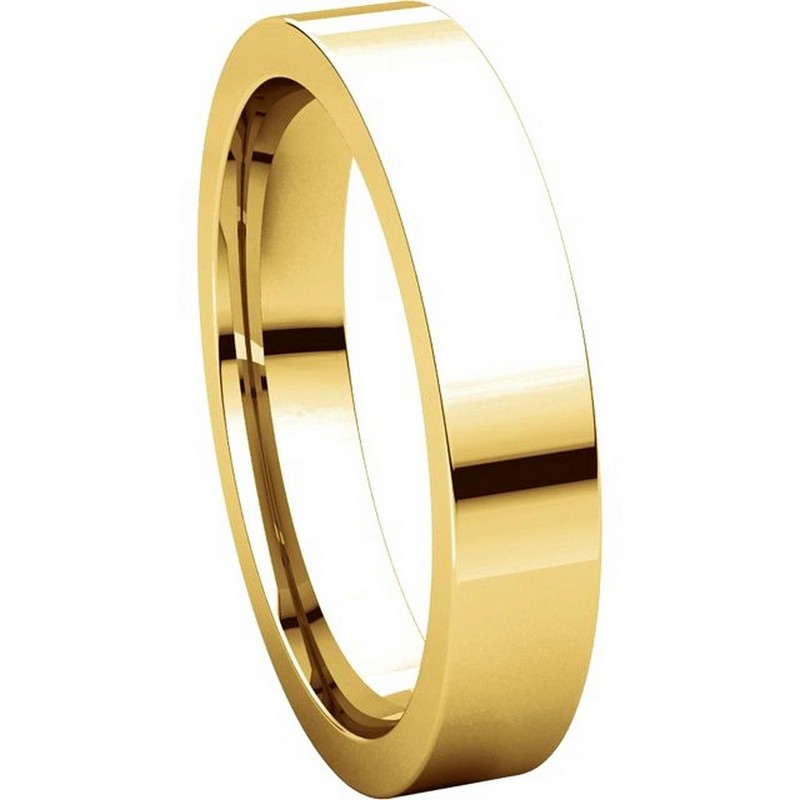 Item # 117211E View 5 -  18K Gold Plain 4 mm Wedding Ring