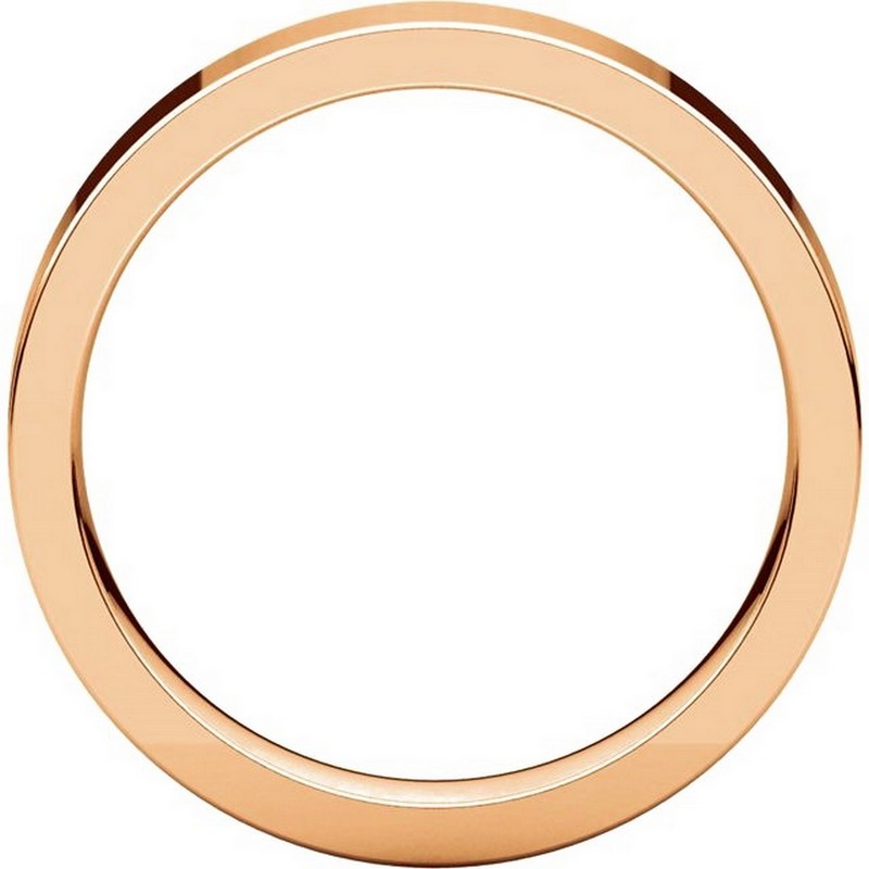 Item # 117211mR View 2 - 14K Rose Gold Plain 4mm Comfort Fit Wedding Ring