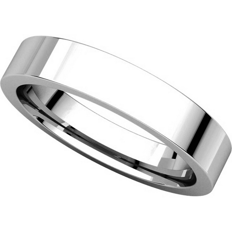 Item # 117211WE View 4 - 18K Plain 4mm His or Hers Band