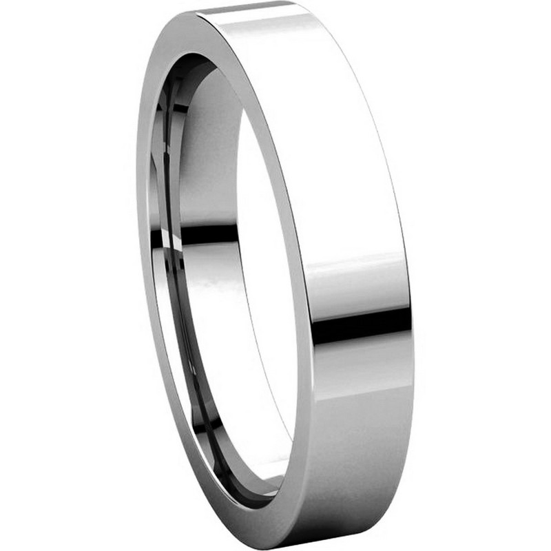 Item # 117211WE View 5 - 18K Plain 4mm His or Hers Band