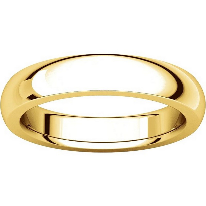 Item # 117331 View 3 - Gold Plain comfort fit 4.5mm Wedding Band 