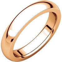 Item # 117331RE - 18K Rose Gold Plain comfort fit 4.5mm Wedding Band