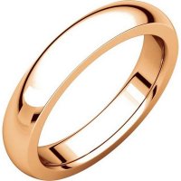 Item # 117331Rx - 10K Rose Gold Plain comfort fit 4.5mm Wedding Band