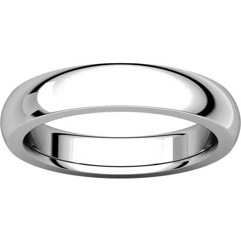 Item # 117331W View 3 - 14 K White Gold Plain comfort fit Wedding Band 