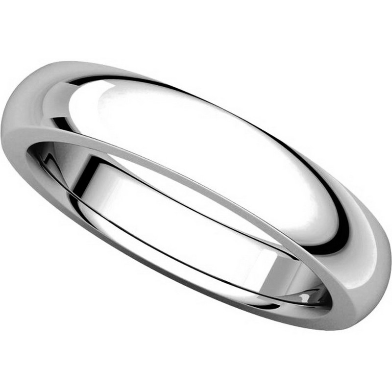 Item # 117331W View 4 - 14 K White Gold Plain comfort fit Wedding Band 