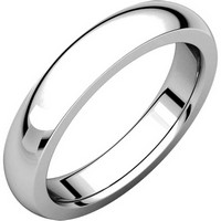 Item # 117331W - 14 K White Gold Plain comfort fit Wedding Band 