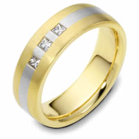 Item # 117721PE - Platinum-18K Gold Diamond Wedding Band
