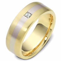Item # 117741PE - Platinum-18K Gold Diamond Wedding Band