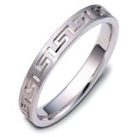 Item # 117944PD - Palladium Greek Key Wedding Band