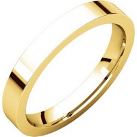 Item # 118381E - 18K Flat comfort fit 3.0mm  Wedding Band