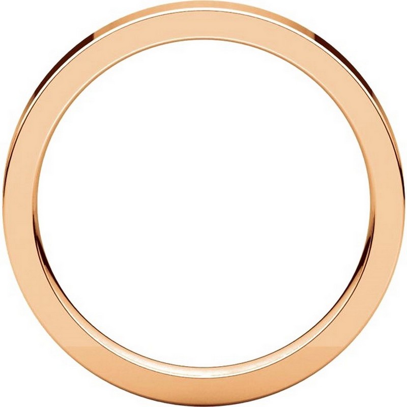 Item # 118381RE View 2 - 18K Rose Gold Flat comfort fit 3mm  Wedding Band