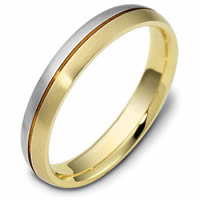 Item # 118411PE - Platinum-Gold, Comfort Fit Wedding Band