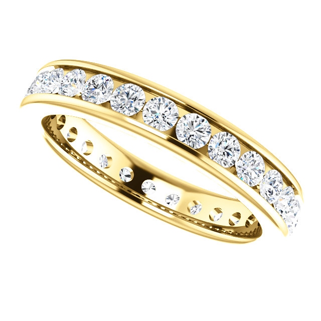 Item # 118581E View 5 - 18K Gold Diamond Eternity Ring