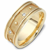 Item # 119011E - 18K Gold Diamond Wedding Band