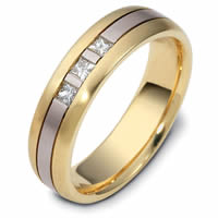 Item # 120641PE - Platinum-18K Gold Diamond Wedding Ring