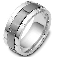Item # 122041TG - Titanium and 14 K White Gold Ring.