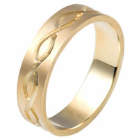 Item # 12711 - 14 Kt Yellow Gold Carved Band
