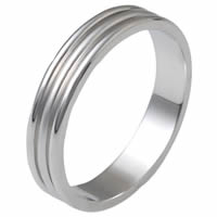 Item # 12718W - 14 Kt White Gold Classic Band