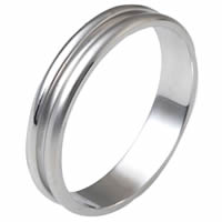 Item # 12719W - 14 Kt White Gold Classic Band