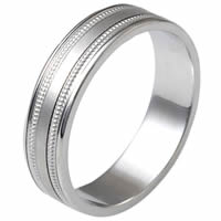 Item # 12721W - 14 Kt White Gold Classic Band