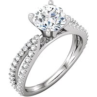 Item # 127634WE - 18K White Gold Engagement Ring