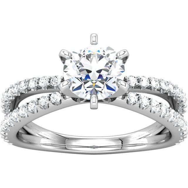 Item # 127635PP View 4 - Platinum Diamond Engagement Ring