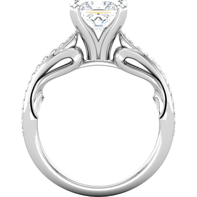 Item # 127647W View 2 - Princess Diamond Engagement Ring 