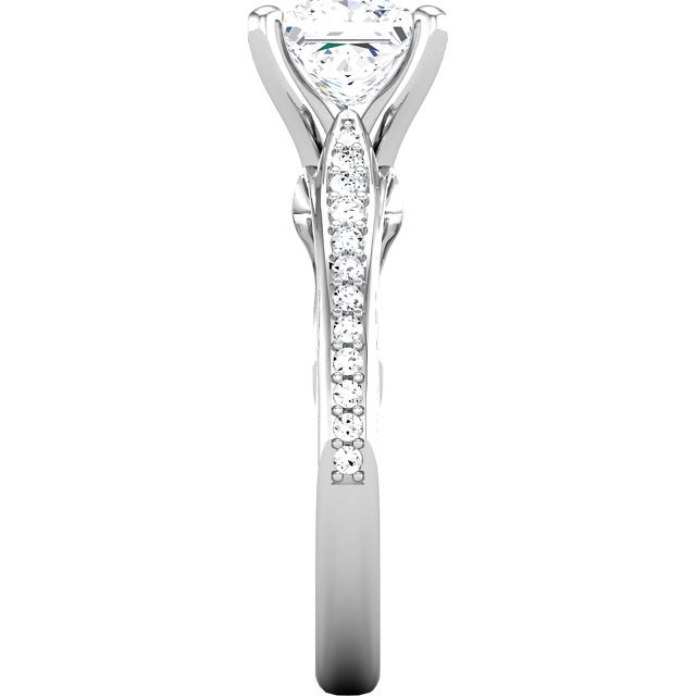 Item # 127647W View 3 - Princess Diamond Engagement Ring 