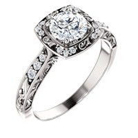 Item # 127659PP - Sculptural Engagement Ring