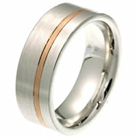 Item # 2100571PE - Platinum-Gold, Comfort Fit Wedding Band