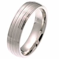 Item # 2101511WE - 18K Comfort Fit, 6.0mm Wide Wedding Band