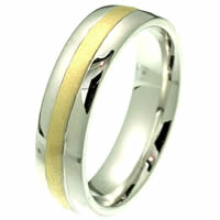 Item # 2102241PE - Platinum-Gold Comfort Fit Wedding Band