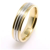 Item # 210445PE - Wedding Band Platinum-18K Gold