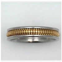 Item # 210495PE - Surrounded, Handcrafted Wedding Band