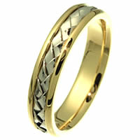 Item # 210515E - 18Kt Two-Tone Interwoven Wedding Band