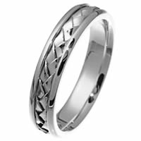 Item # 210515WE - 18 Kt White Gold Interwoven Wedding Band