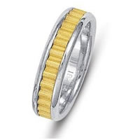 Item # 211031APE - Platinum-Gold Comfort Fit Wedding Band