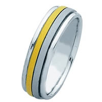 Item # 211041PE - Platinum and 18Kt Yellow Gold Wedding Band