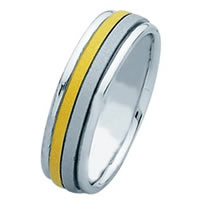 Item # 211041 - 14 Kt Two-Tone Gold Classic Wedding Band 