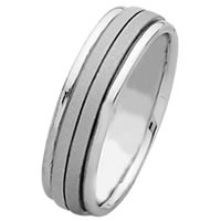 Item # 211041W - 14 Kt White Gold Classic Wedding Band