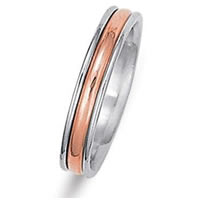 Item # 211071RE - Rose-White Gold Classic Wedding Band