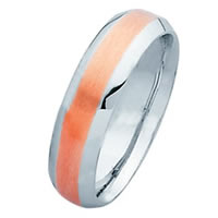 Item # 211081R - Rose Gold and White Gold Wedding Band