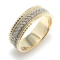 Item # 211167E - 18K Hand Made Wedding Band