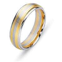 Item # 211201 - 14 Kt Two-Tone Wedding Band