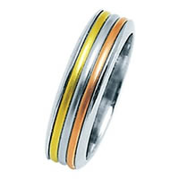 Item # 211321PE - Platinum and 18 Kt Wedding Band