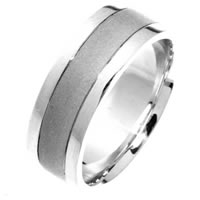 Item # 211411WE - 18 Kt White Gold Wedding Band