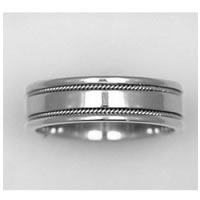 Item # 21176WE - Wedding Band, 18 kt white gold