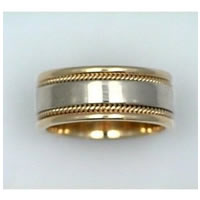 Item # 21178E - 18K Hand Made Two-Tone Ring